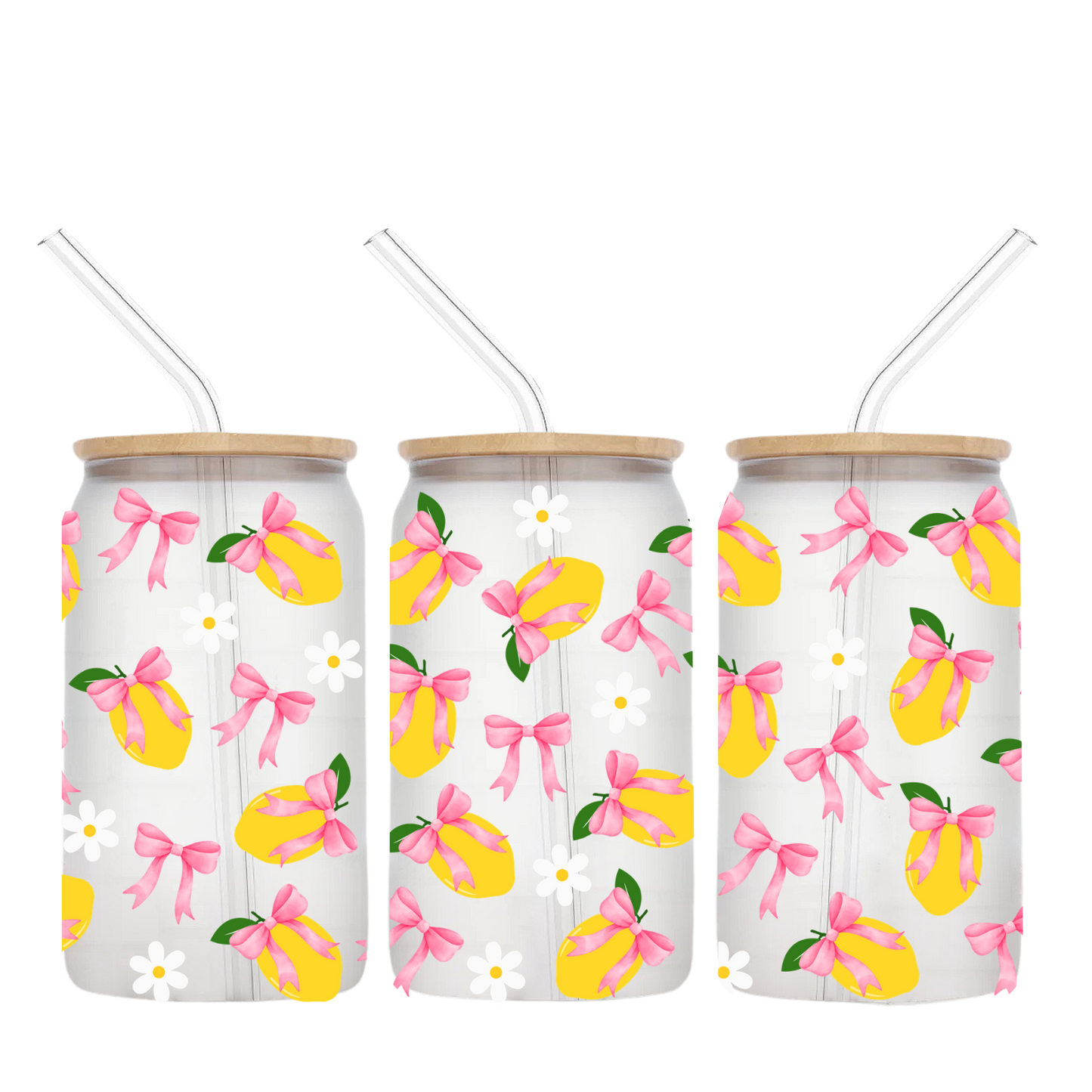 Lemons Coquette - 16oz Glass cup
