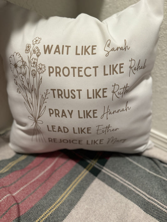 Daughter of the king prayer pillow