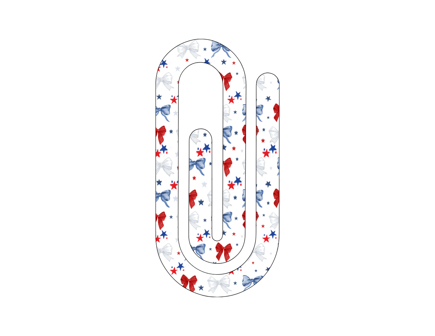 Red, White & Blue Bows - Paper Clip
