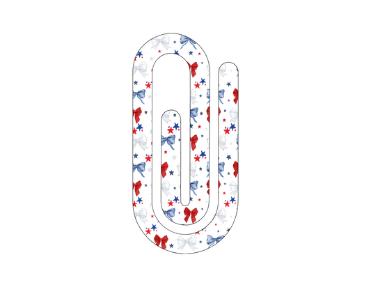 Red, White & Blue Bows - Paper Clip