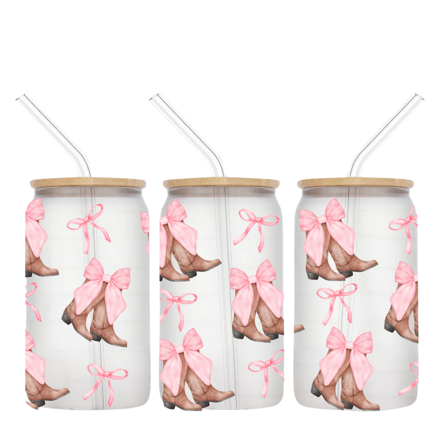 Boots Coquette - 16oz Glass Cup