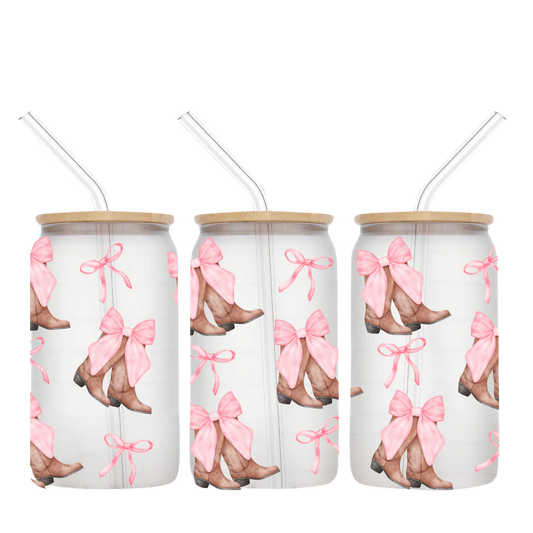 Boots Coquette - 16oz Glass Cup
