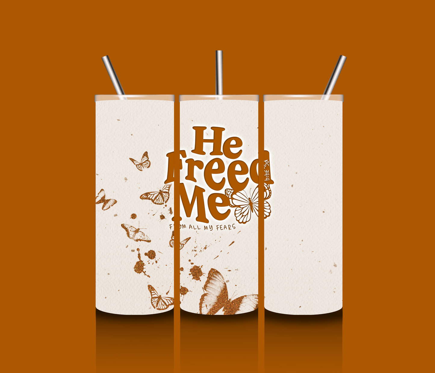 20 OZ TUMBLER "HE FREE ME"