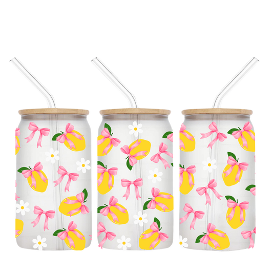 Lemons Coquette - 16oz Glass cup