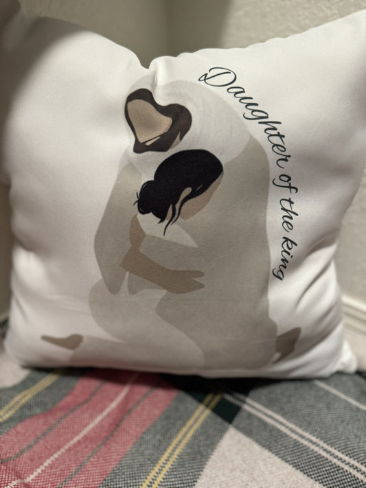 Daughter of the king prayer pillow