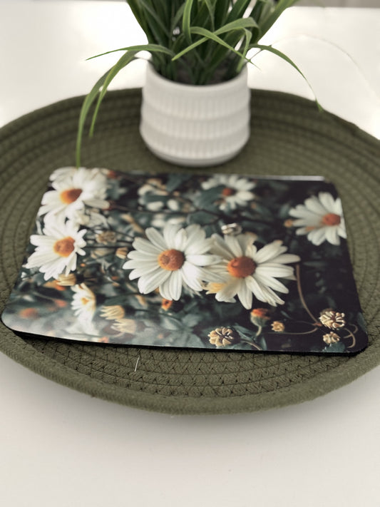 White Daisy -Mouse Pad