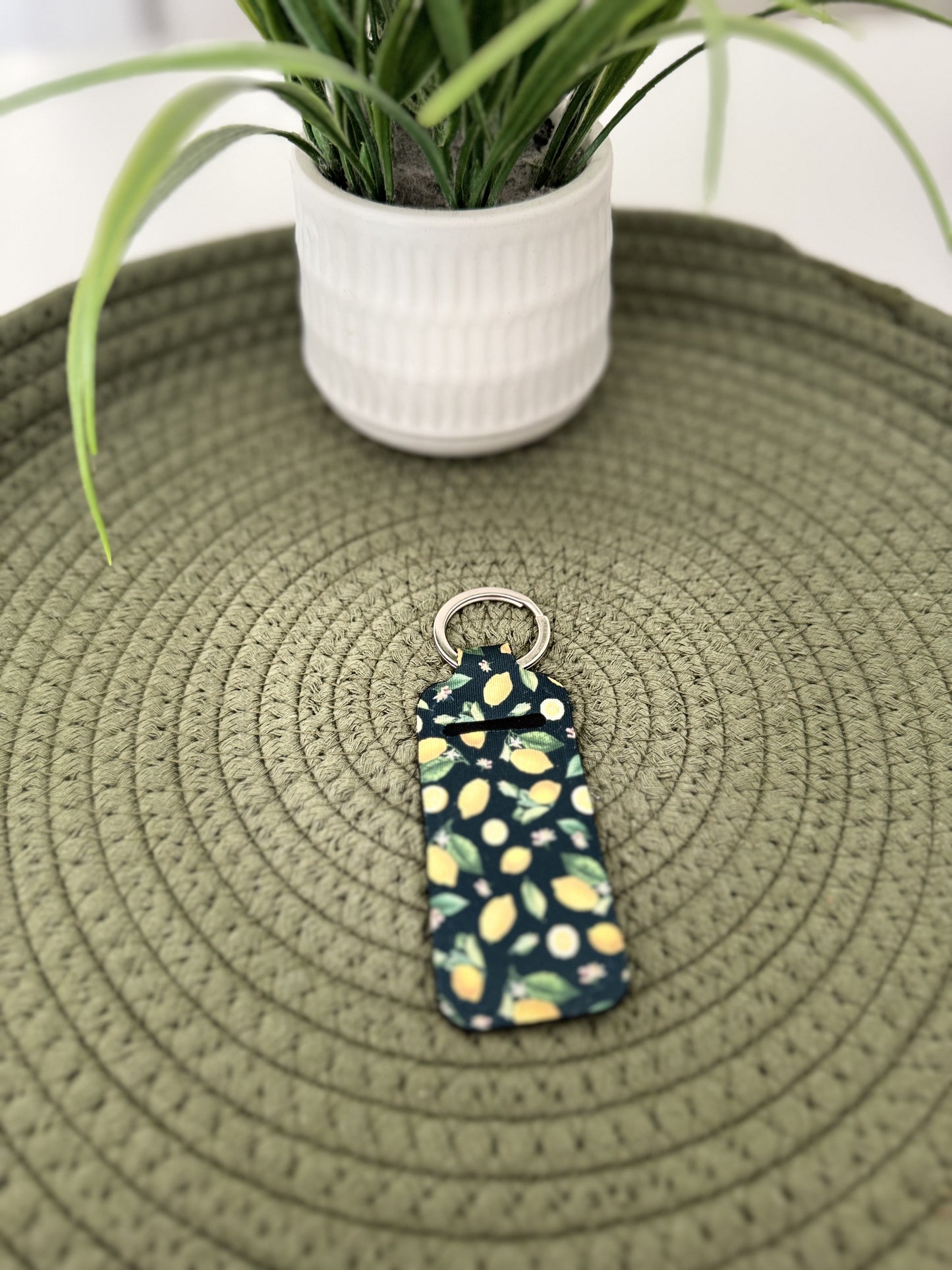 Lemon - Chapstick keychain