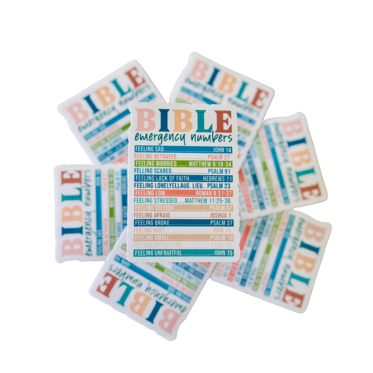 BIBLE EMERGENCY NUMBERS -Sticker